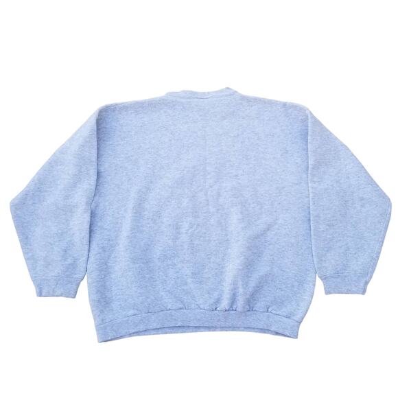 VTG Distressed Deer Print Sweatshirt Size XL Grey Animal Nature Tultex Vintage - Picture 9 of 10